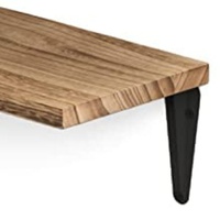 Nouvel Arrivage AmazonBest Seller Porte-épices en verre de marque privée sur mesure Étagère murale en bois Ensemble de 4 finis brûlés pour le rangement de la cuisine