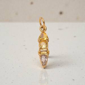 Colgante de Citrino con Formas Mixtas |   Joyería Chapada en Oro de 14K para la Fabricación de Collares y Pulseras - Product Image 1