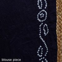 Sari en soie pure fait main avec motif Bandhani pour femmes