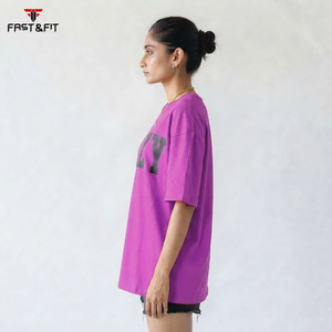 High-quality Women's Summer Round Neck T-shirts 100% Cotton Eco-Friendly Relaxed Fit Regular Length Customizable - Product Image 6