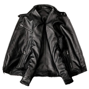 Veste de moto en cuir suédé à fermeture éclair décontractée pour homme, automne-hiver, coupe slim, manches longues, coupe-vent, avec doublure en soie - Product Image 3