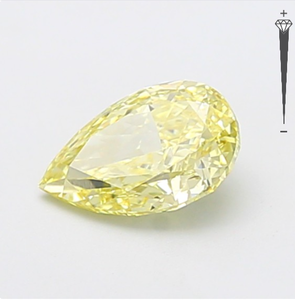 Diamante Cultivado en Laboratorio con Certificación IGI, Corte Pera Modificado de 1.07 CT, Color Amarillo Fantasía, Claridad VVS2, CVD LG 800633901 para Joyería ROYAL - Product Image 4