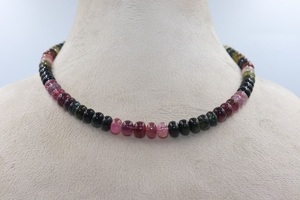 Natural Multi Color Tourmaline Round <b>Beads</b> 7-8mm 16 Inch Strand For Necklace Making - Product Image 2