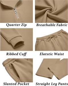 Custom Men Youthful Fashion Stand Up Collar Zippered Long Sleeve Sportswear Set Breathable Spring Casual Two Piece Suit - Product Image 6