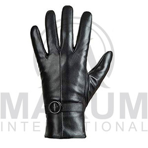 Guantes de Vestir de Cuero Completos, Impermeables, Compatibles con Pantalla Táctil, Resistentes al Viento, Color Marrón y Negro, de Lujo, para Invierno, Unisex, para Clima Frío - Product Image 2