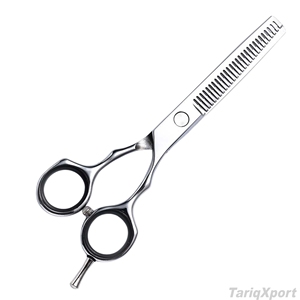 Ciseaux de coiffure professionnels pour barbier, 6 pouces, acier inoxydable 440C, lame droite, pour droitiers, 28 dents, ergonomiques, durables - Product Image 3