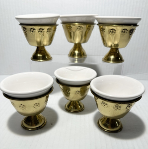 Support à œufs en laiton personnalisé avec logo, 6 pièces, durable, pour le petit-déjeuner et la salle à manger – Produit d'usine - Product Image 1