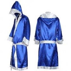 Robe en soie à capuche dorée unisexe pour adultes, vêtements d'arts martiaux, coupe régulière, teinture unie - Product Image 4