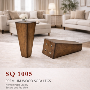 Pieds de meubles en bois coniques longs, pieds de canapé, de chaise et de table en bois massif, style mid-century, OEM Vietnam - Product Image 3