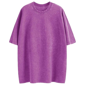 Nouvelle Arrivée T-shirt délavé à l'acide, impression personnalisée, coupe oversize, en coton, style streetwear vintage, pour hommes et femmes, tenue décontractée - Product Image 3