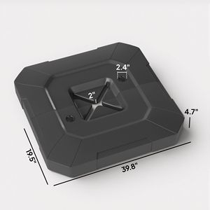 Set di pesi per base ombrellone da esterno riempibili con acqua/sabbia da 231 libbre, neri - Product Image 3