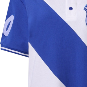 Camiseta Polo Zeta Phi Beta para Mujer, Blanca con Rayas Diagonales Azules, Logotipo Bordado, Manga Corta, Corte Regular, Estilo Preppy, Primavera Verano - Product Image 4