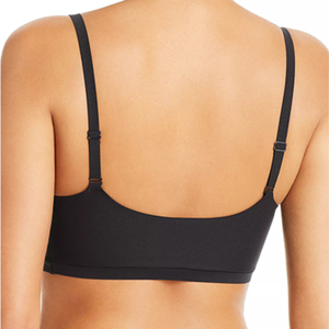 Sujetador Bandeau sin Costuras Negro para Mujer, Cuello Redondo, Tejido de Spandex y Poliéster, Corte Regular, Color Sólido, Estilo Simple - Product Image 5