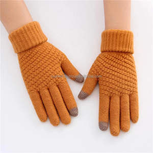 Guantes de punto de invierno con forro polar esponjoso, Guantes Térmicos unisex para deportes al aire libre y uso diario - Product Image 2