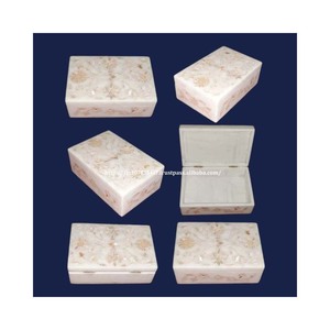 Nuevo artículo de diseño antiguo hecho a mano, caja de incrustaciones de mármol con fregona, diseño de flores de concha de mar, arte Floral para decoración del hogar, artículo de regalo - Product Image 4