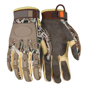 Gants de travail pour mécaniciens, motif Shadow Grass Blades, respirants, paume renforcée avec TPR au dos de la main pour une résistance aux chocs - Product Image 1