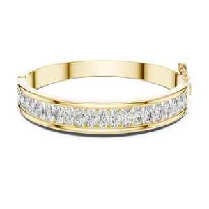 Luxury Men's Yellow Gold Round Cut and Marquise Diamond <b>Bracelet</b> IGI Certified Anniversary Wedding Jewelry - Product Image 2