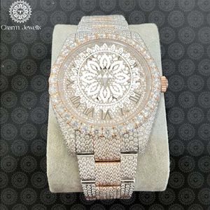 Reloj de Lujo para Mujer Charm Jewells, Caja Tonneau de Acero Inoxidable de 40 mm, Bisel con Diamantes, Cierre Plegable de Cuarzo Analógico - Product Image 5