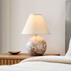 Solución de iluminación para mesa de piedra refinada que ofrece una geometría redondeada artística, artesanía de primera calidad e iluminación ambiental suave. - Product Image 5