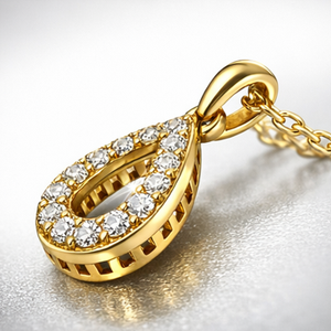 Collar con Colgante de Diamante Natural Redondo de Corte Brillante en Oro de 18K, Joyería de Lujo para Mujer, Certificado IGI, 2.2g, Regalo de Boda Casual/Deportivo - Product Image 3