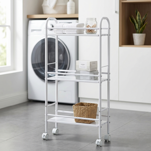 Best OEM SALE Metal Organizer Taiwan Manufacturer Home Storage Household DIY Housewares Slim Modern Three-Layer Wardrobe - Product Image 2