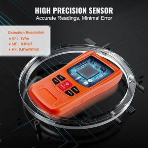 5Hz-6GHz 3-in-1 portatile ricaricabile EMF Meter digitale LCD RF/MF/EF Tester per ispezioni a casa rilevatore di caccia fantasma all'aperto - Product Image 4