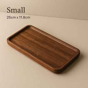 Bandejas de madera multiusos individuales, bandeja de madera de haya hecha a mano para joyería, cocina, plato decorativo con seguridad - Product Image 6