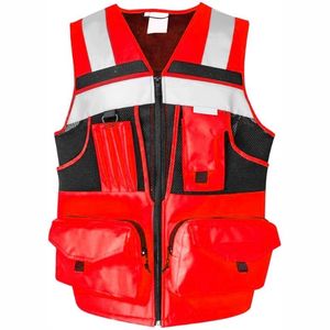 Gilet de sécurité imperméable à 10 poches, classe 1 ANSI, pour hommes et femmes, haute visibilité avec bandes réfléchissantes 3M, tissu Oxford - Product Image 4