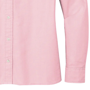 AKA Women's Oxford Shirt Pink Long Sleeve Embroidered Button <b>Down</b> Collared Casual Business Office Uniform Comfortable Cotton Ble - Product Image 4