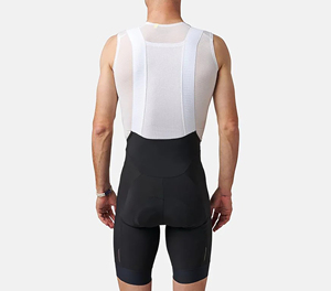 Cuissard de cyclisme ajusté pour homme, noir et blanc, en Spandex et Nylon, anti-humidité, longueur courte - Product Image 5