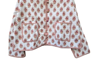 Chaqueta de invierno acolchada a rayas Unisex nuevo bloque de mano Floral estampado algodón suave botón duradero flores transpirables tejido - Product Image 5