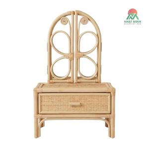 Nhat Minh Rattan Kids <b>Dressing</b> <b>Table</b> <b>With</b> Mirror And Drawer Tropical Style Eco-Friendly Furniture Set - Product Image 1