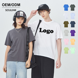 T-shirt pour homme 100 % coton à manches courtes, col rond, coupe classique, jersey tricoté respirant, avec impression du logo sur le devant - Product Image 2