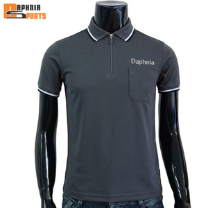 Camisa de Golf Casual para Hombre, Tejida, 100% Algodón, de Alta Calidad, con Logotipo Bordado Personalizado, Antiarrugas, al por Mayor - Product Image 1