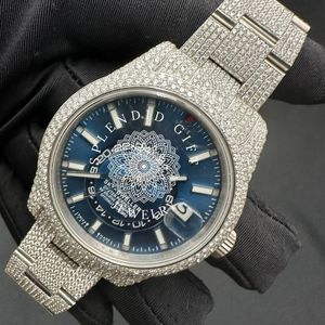 Reloj de Diamantes de Lujo Splendid Gems Jewelry, 28 mm, Correa de Plata/Moissanita, Cristal de Zafiro, Movimiento Analógico de Cuarzo ETA, Día/Fecha - Product Image 2