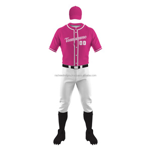 Vente en gros d'uniformes de baseball pour hommes, tenues d'équipe, maillots imprimés par sublimation avec pantalon, uniformes sportifs en polyester respirant, OEM - Product Image 5