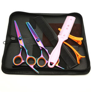 Kits profesionales de tijeras para cortar cabello, juego de tijeras de peluquería de acero inoxidable, tijeras de entresacar y texturizar para barbería y salón de belleza - Product Image 6