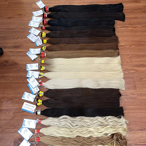 Wholesale Top Selling Raw Vietnamese Colored Bulk Human <b>Hair</b> Extensions Double Drawn Virgin <b>Hair</b> for <b>Braiding</b> <b>Soft</b> <b>Silky</b> Cuticle - Product Image 2