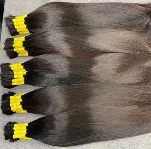 Extensions de cheveux humains vierges vietnamiens de haute qualité, doublement étirés, d'un seul donneur, 100 % naturels, 22-30 pouces, prêts à la décoloration, en vrac, prix de gros - Product Image 5