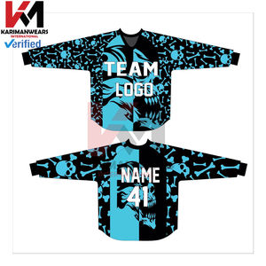 เสื้อทีมเพ้นท์บอล ผ้าเนื้อนุ่มยืดหยุ่น ระบายอากาศได้ดี พร้อมแผ่นระบายอากาศ  โลโก้พิมพ์แบบซับลิเมชั่น  ปรับขนาดได้ เหมาะสำหรับการแข่งขัน - Product Image 6