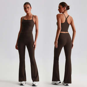 New <b>Seamless</b> Ribbed High-Elasticity 2-Piece Sportswear Set Quick-Dry Zip-Up Hoodie with Tight-Fit <b>Leggings</b> Women's Yoga Set - Product Image 4