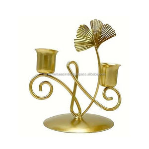 Bougeoir en fer de luxe avec accent de table chic plaqué or pour les mariages à la maison et les événements dans plusieurs modèles et tailles - Product Image 4