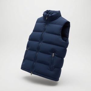 Best Quality Windproof Water-Resistant Quilted Sleeveless Winter Puffer Vest with Zipper Closure Outer Wear for Men - Product Image 3