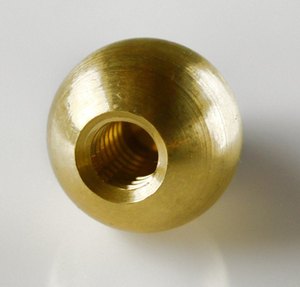 Bouton sphérique en laiton au design moderne avec trou fileté pour accessoires de quincaillerie de porte ou d'armoire, fait main, en promotion - Product Image 3