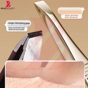 Pinzas de Precisión para Cejas, Espolones y Vello Encarnado, Herramienta de Depilación Facial con Punta Inclinada, Duraderas y Afiladas - Product Image 3