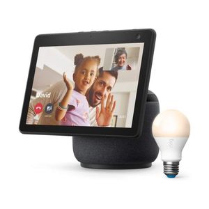 Echo Show 10 (3.ª Gen.) Paquete de Pantalla Inteligente con Bombilla LED Inteligente Ring A19, Color Carbón - Product Image 1