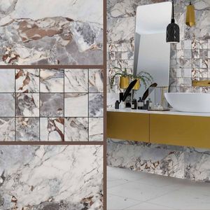 300x600mm White Marble Finish Ceramic Tile Minimalist Style Ideal For Professional Office Interiors And Commercial Projects - Product Image 1