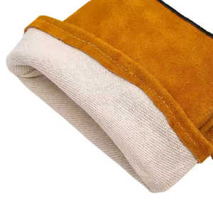 Gants de soudeur en cuir de qualité supérieure, nouveaux gants de barbecue résistants à la chaleur, prix de gros, gants de sécurité résistants au feu pour le soudage - Product Image 4