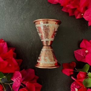 Stainless Steel Copper Coated Jigger 30ml 45ml Double End Shot Measure <b>Bar</b> <b>Tool</b> for Cocktail Making and Liquor Mixing - Product Image 2