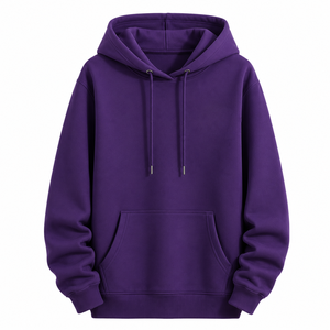Winter Digital Printing Solid Color Casual Blank Kangaroo Pocket Street Wear High Quality Cotton Fleece Pullover <b>Hoodies</b> - Product Image 2
